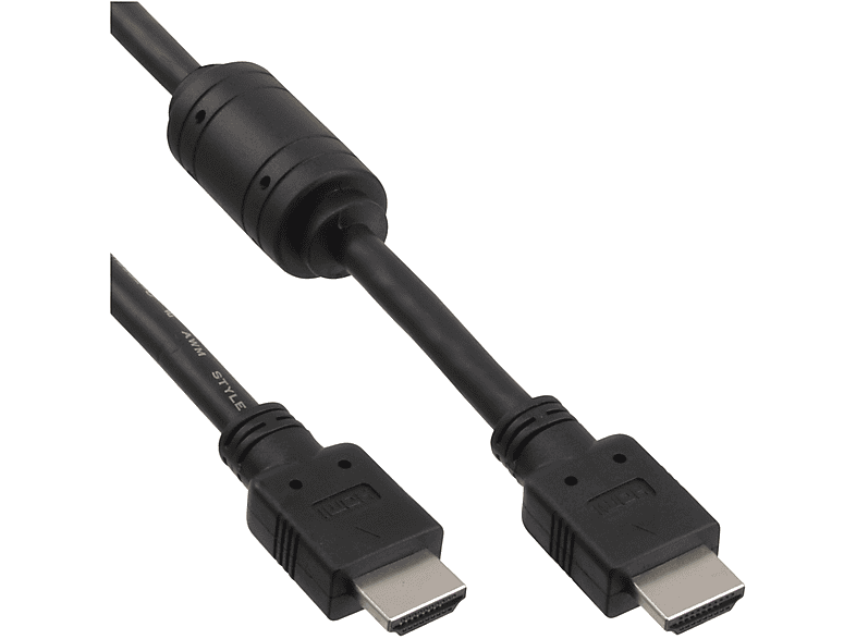 schwarz, / INLINE HDMI Kabel, Stecker, mit HDMI-High Stecker Speed, HDMI InLine®