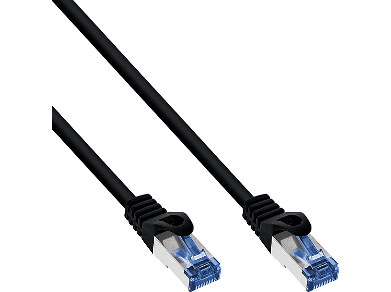 INLINE InLine® Patchkabel, Cat.6A, S/FTP, PUR industrial, schwarz, 7,5m PUR, Patchkabel, 7,5 m | Adapter & Netzwerkkabel