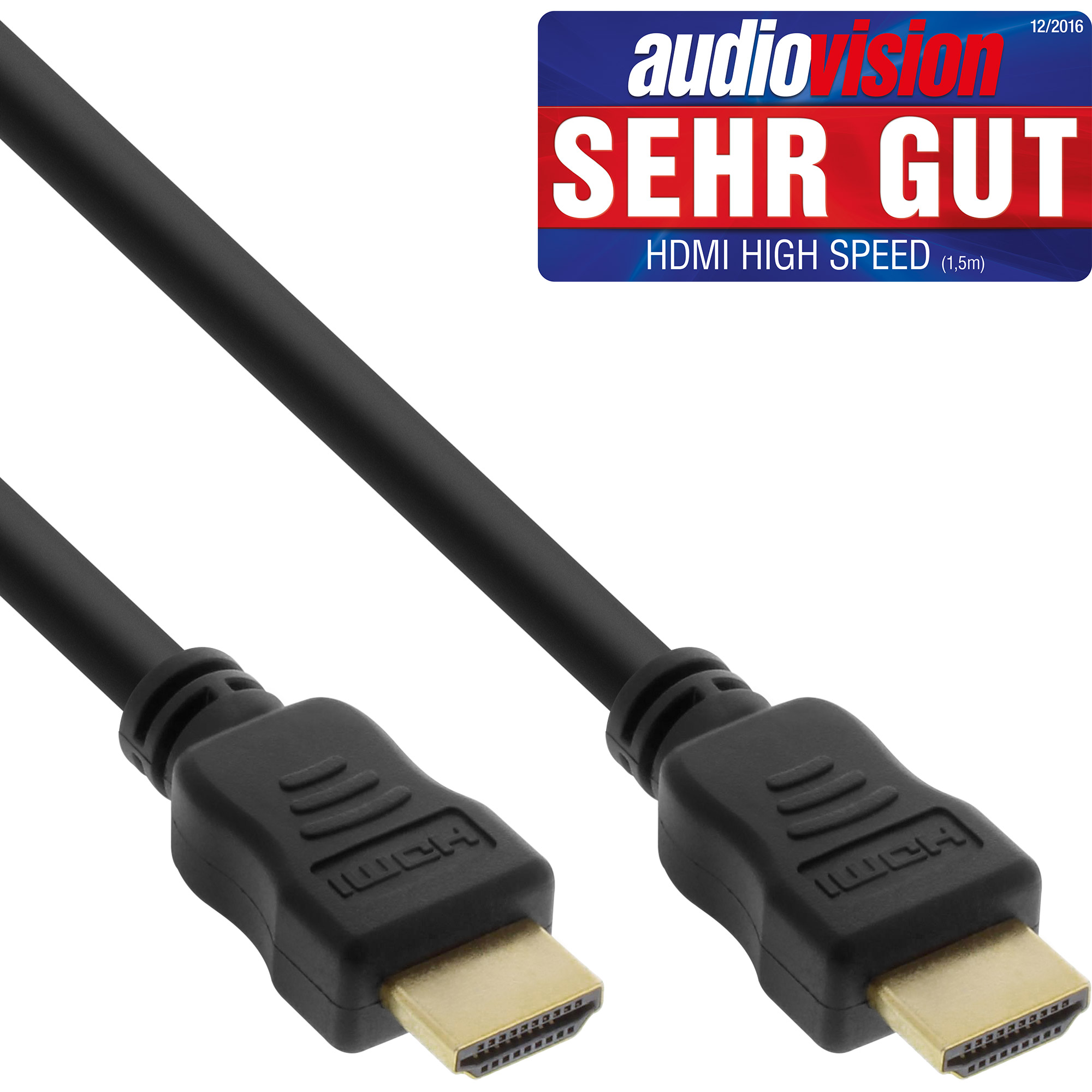 Ethernet, mit INLINE HDMI Premium, / HDMI HDMI-High Stecker Kabel, InLine® Speed