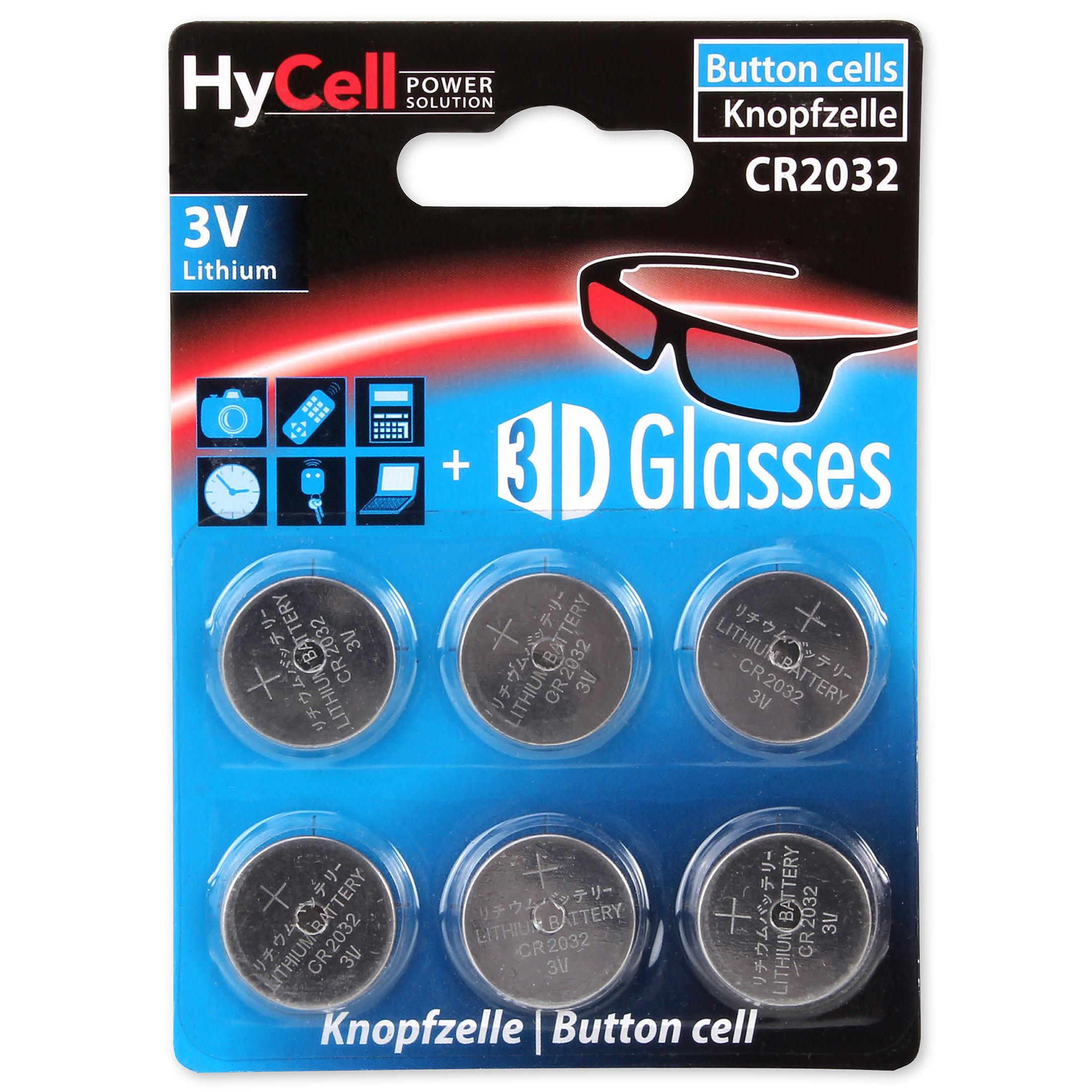 Blister z bateriami guzikowymi i okularami 3D.