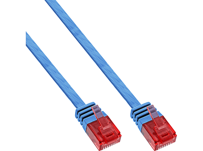 5 Kabel 5m U/UTP, Patchkabel, U/UTP, Patchkabel flach, m INLINE InLine® Cat.6, blau, Cat.6