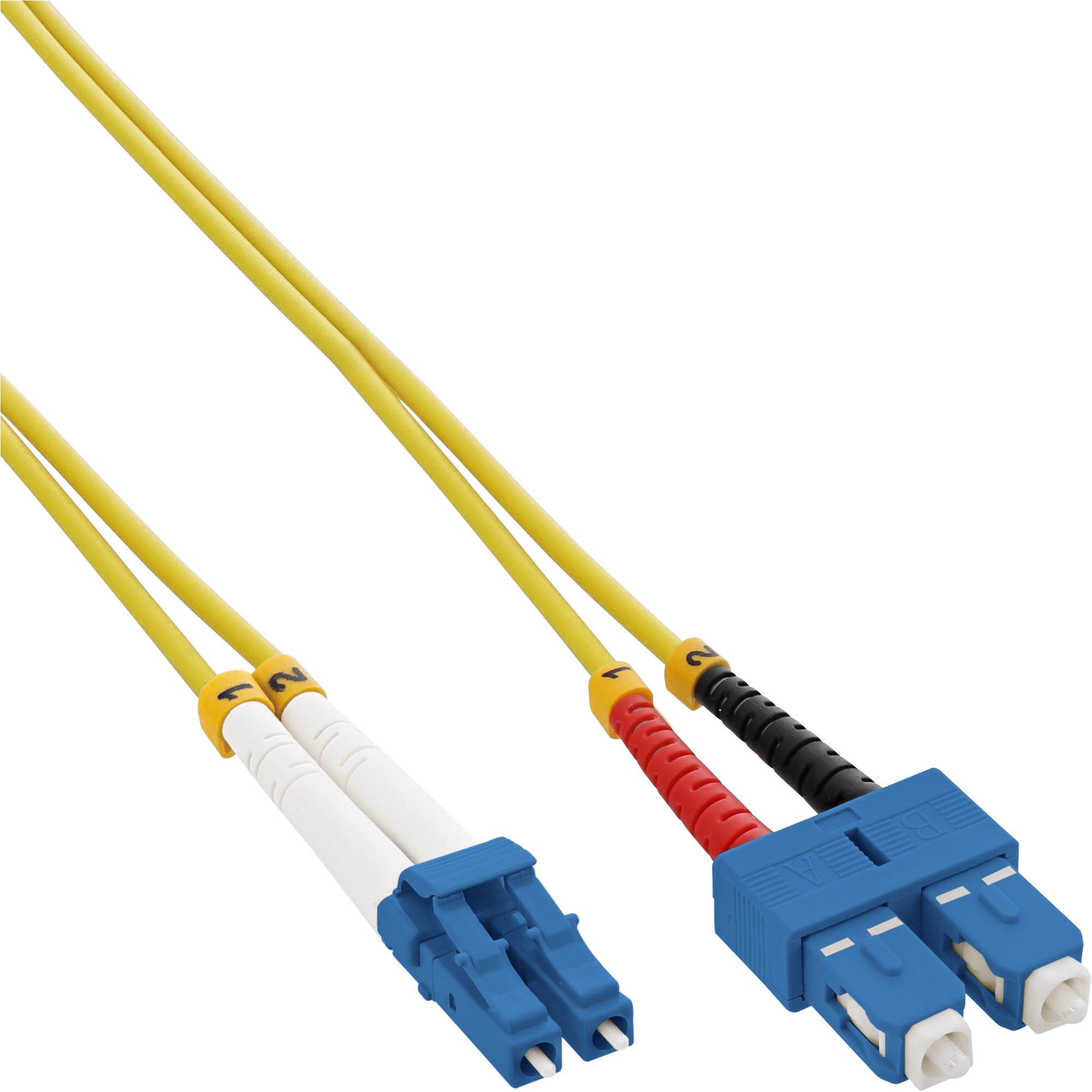 Patchkabel LWL, Duplex INLINE Kabel 9/125µm, 3m Patchkabel, LC/SC, OS2, Kabel, InLine® LWL m 3