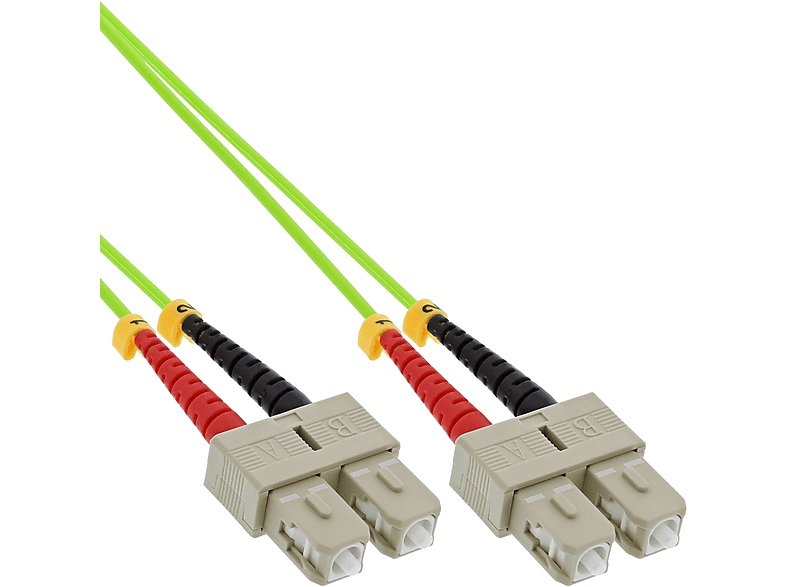 INLINE InLine® LWL Duplex Kabel, SC/SC, 50/125µm, OM5, 7,5m Kabel LWL SC/SC, Patchkabel LWL, 7,5 m