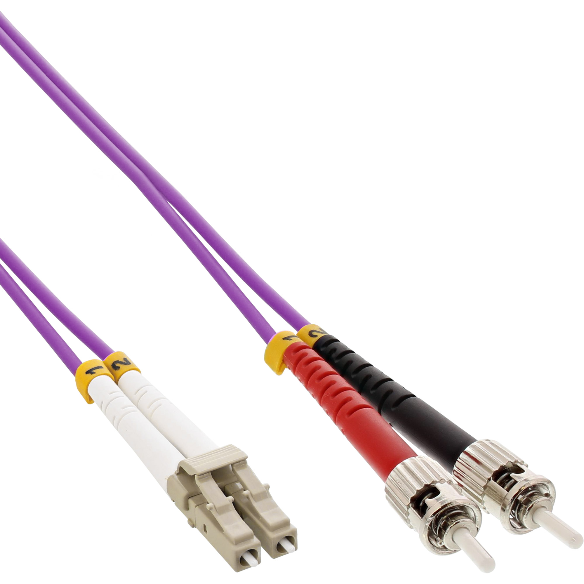 Kabel m Patchkabel, Kabel, OM4, LC/ST, Duplex LWL INLINE 3 InLine® 50/125µm, LWL, Patchkabel 3m