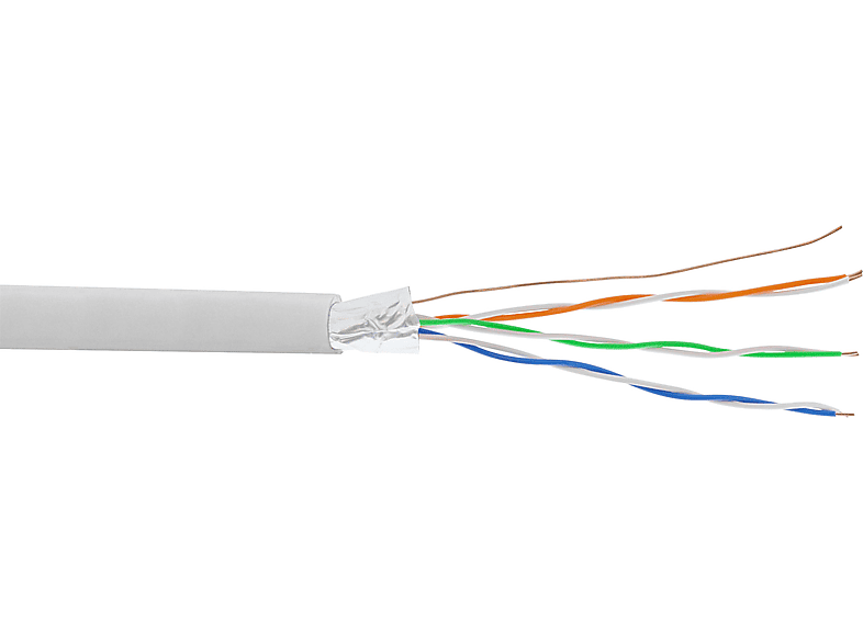 INLINE InLine® Telefon-Kabel 6-adrig, Rohware/Meterware, 25m Verlegen, 3x2x0,6mm, zum Kabel Ring m 25 