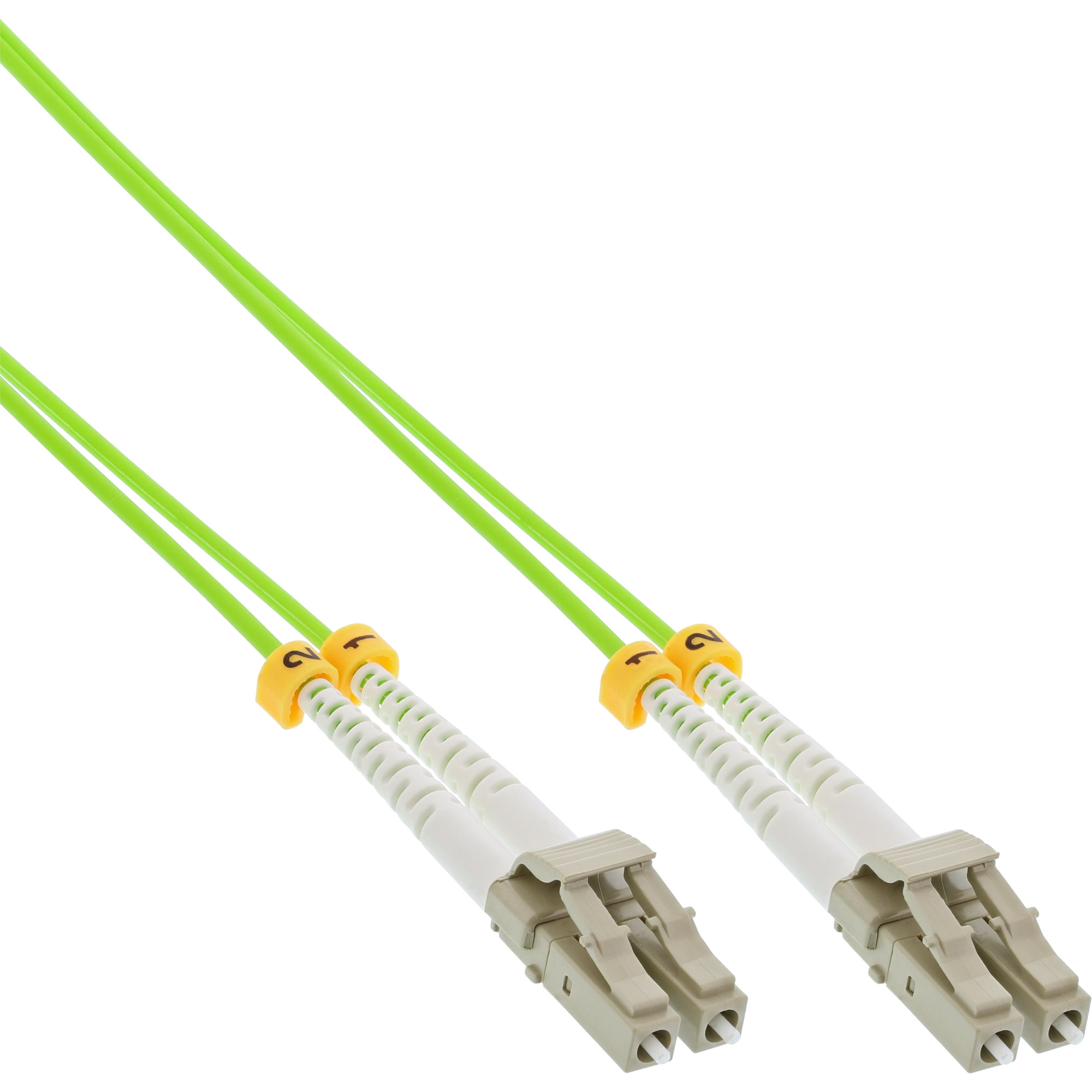 INLINE InLine® Duplex Kabel LC/LC, LWL Patchkabel m Kabel, OM5, Patchkabel, 10m 50/125µm, LWL, 10