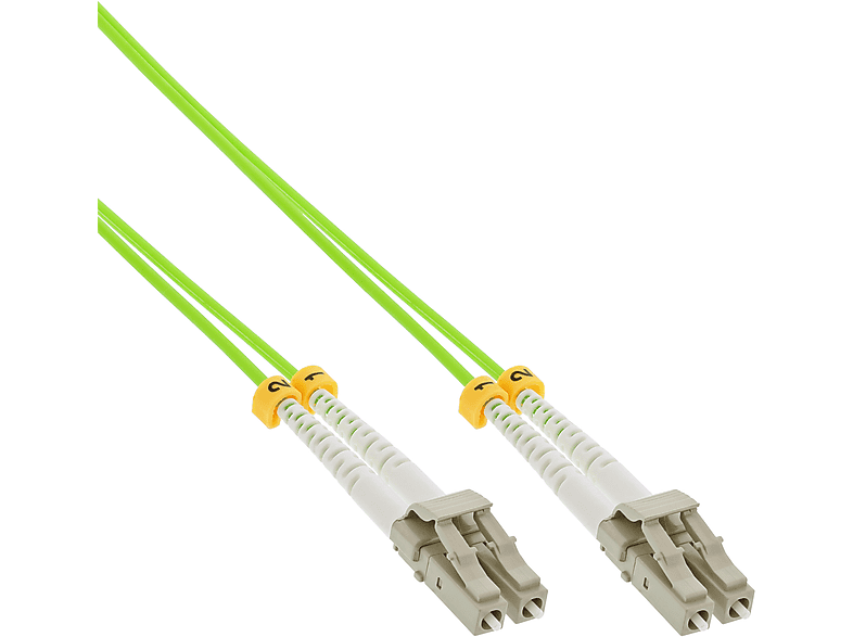 INLINE InLine® LWL Duplex Kabel, LC/LC, 50/125µm, OM5, 1m Kabel Patchkabel, Patchkabel LWL, 1 m