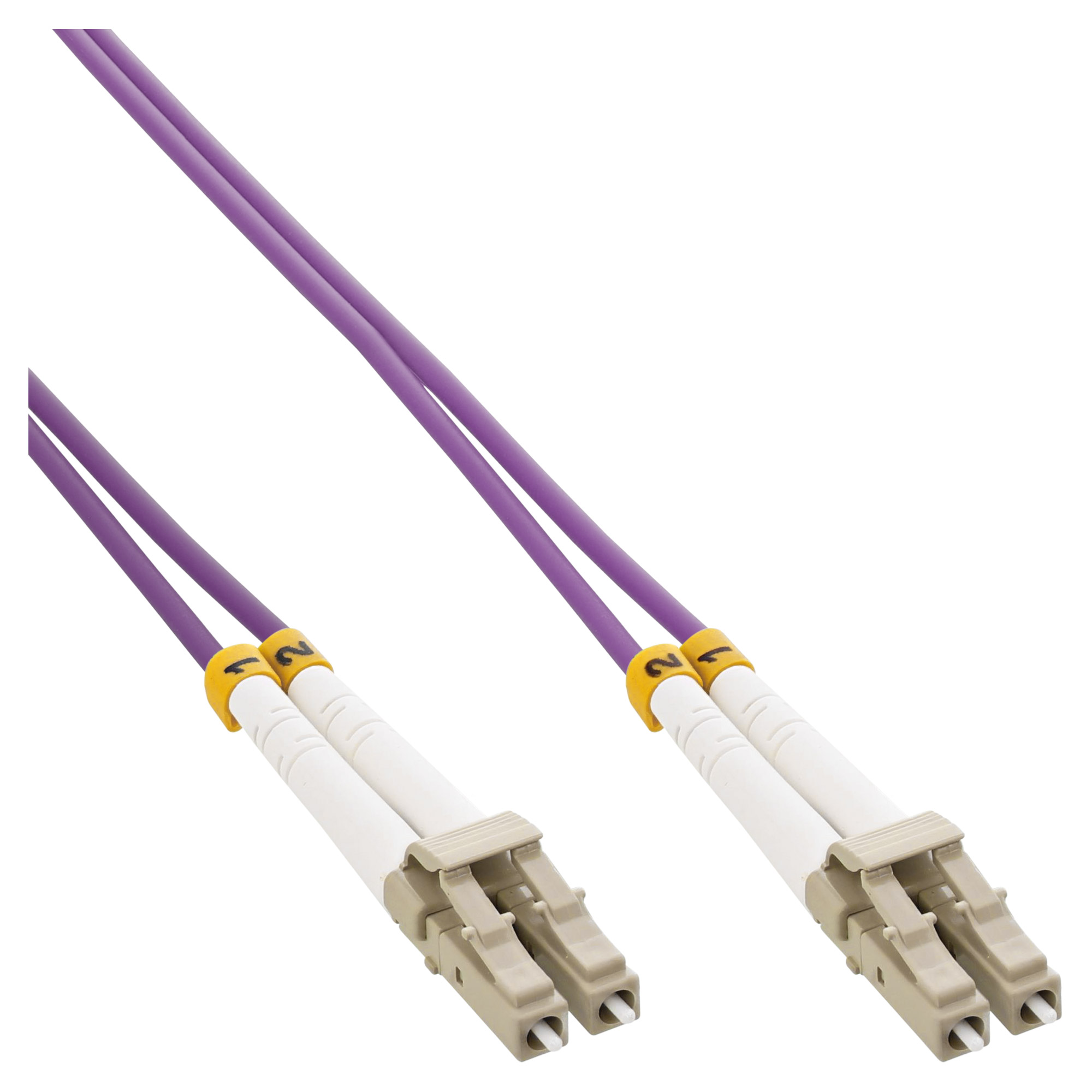 INLINE InLine® LWL Duplex Kabel, OM4, 50/125µm, 50 Kabel m Patchkabel, 50m Patchkabel LWL, LC/LC