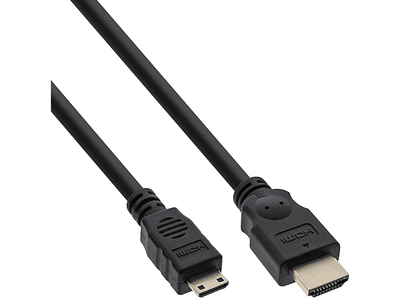 3m Kabel, Speed HDMI C, verg. Stecker High auf INLINE Cable, Mini InLine® A HDMI