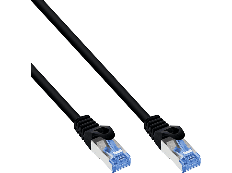 INLINE Kabel, 7,5 Patchkabel, m 7,5m flexibel, Patchkabel, Cat.6A, TPE InLine® schwarz, S/FTP,