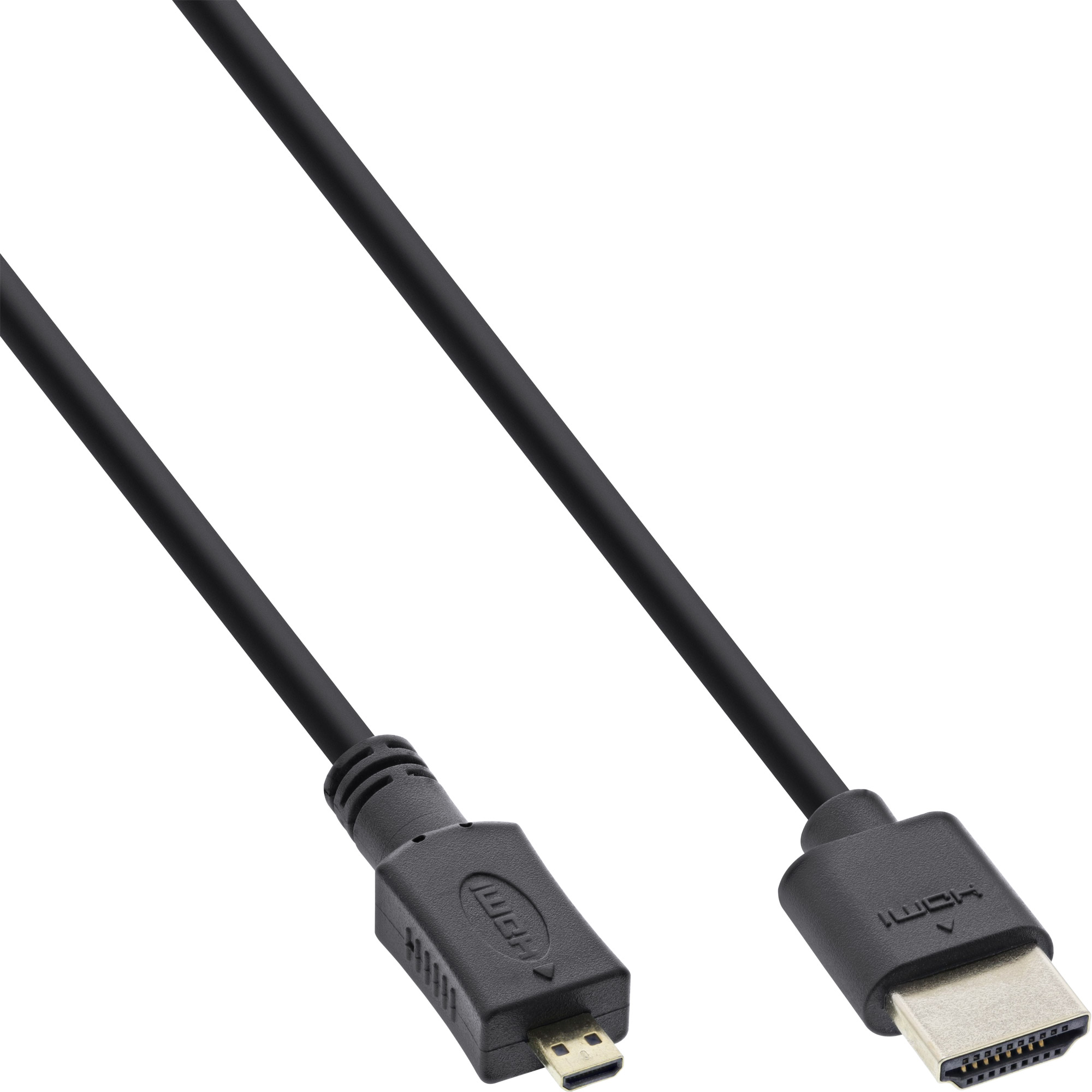 Speed InLine® HDMI A HDMI / mit an HDMI-High INLINE D, Superslim Kabel Ethernet,