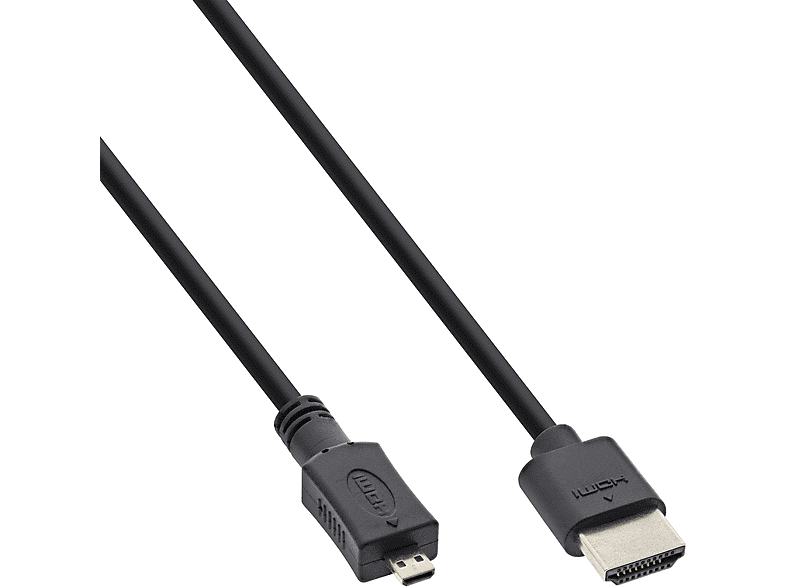 HDMI InLine® Superslim HDMI INLINE Ethernet, an mit Speed Kabel / A HDMI-High D,