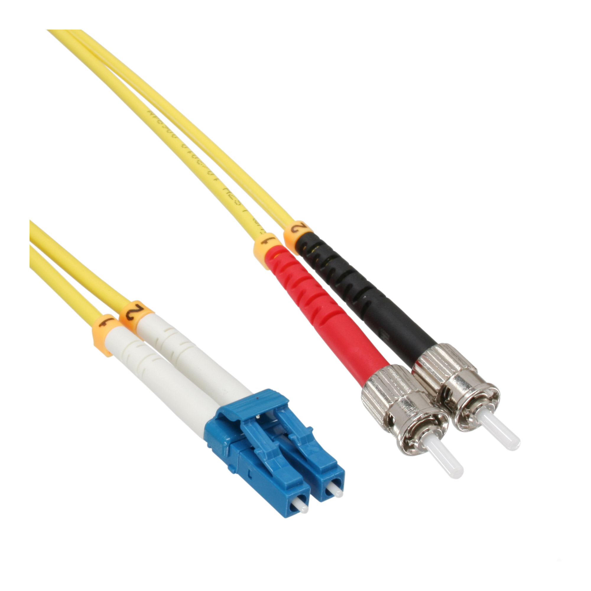 INLINE InLine® LWL Duplex Kabel, OS2, Patchkabel, Patchkabel 9/125µm, LC/ST, LWL, m Kabel 10m 10