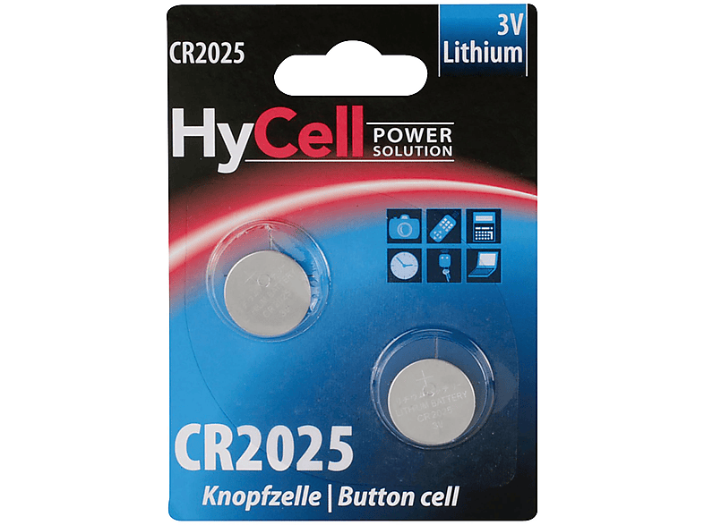 Lithium 3V Knopfzellen, Lithium, ANSMANN Strom Knopfzellen 2 / 5020192 Stück Knopfzelle HyCell ANSMANN 2er-Pack CR2025