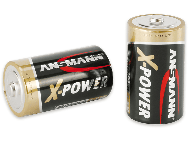 1.5 / Strom Batterien, 2er-Pack Batterie ANSMANN 5015633 Alkaline, Volt Batterien D, Alkaline X-Power, / Stück Mono 2 ANSMANN