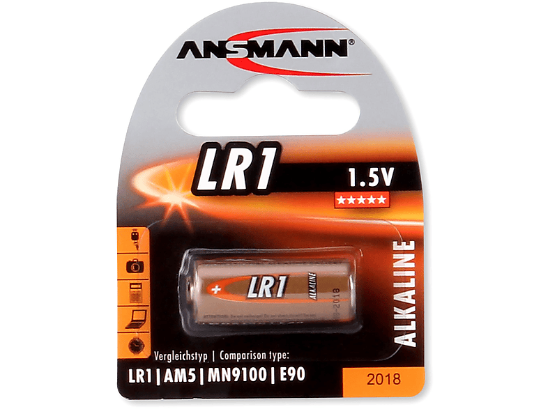 5015453 1,5V 1.5 LR1 / Licht Alkaline ANSMANN 1 Batterie Strom ANSMANN Energie Batterien, / Volt Batterien Alkaline, Stück