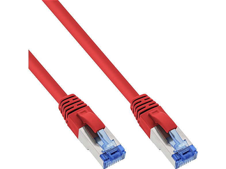 S/FTP halogenfrei, Patchkabel, Cat.6A, (PiMf), Patchkabel, 5 rot,, InLine® INLINE 500MHz, m