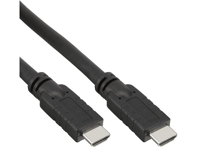 INLINE InLine® HDMI Kabel, HDMI-High Speed, Stecker / Stecker, schwarz, 10m HDMI