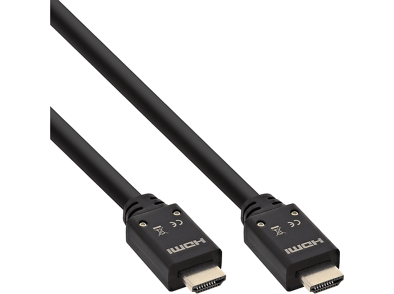 HDMI mit HDMI-High Ethernet, Speed Aktiv-Kabel, 4K2K, HDMI InLine® INLINE Stecker