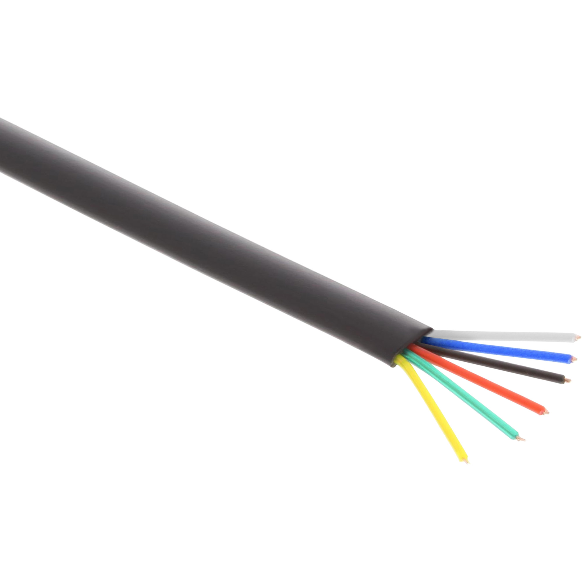 Kabel 100m Modularkabel, schwarz, Rohware/Meterware, 100 INLINE InLine® m /, Flachband Ring 6adrig Kabel