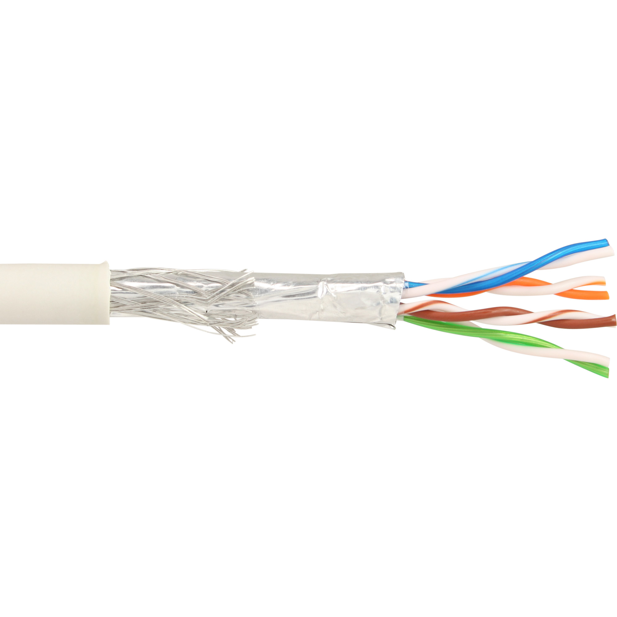 m Patchkabel AWG26 Kabel, SF/UTP, INLINE InLine® CCA, PVC, grau, 500 500m Cat.5e, Kabel Rohware/Meterware,