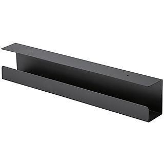 Organizador de cables - KIMEX 150-3102 Canaleta pasacables horizontal para escritorio, Largo 60 cm, Negro
