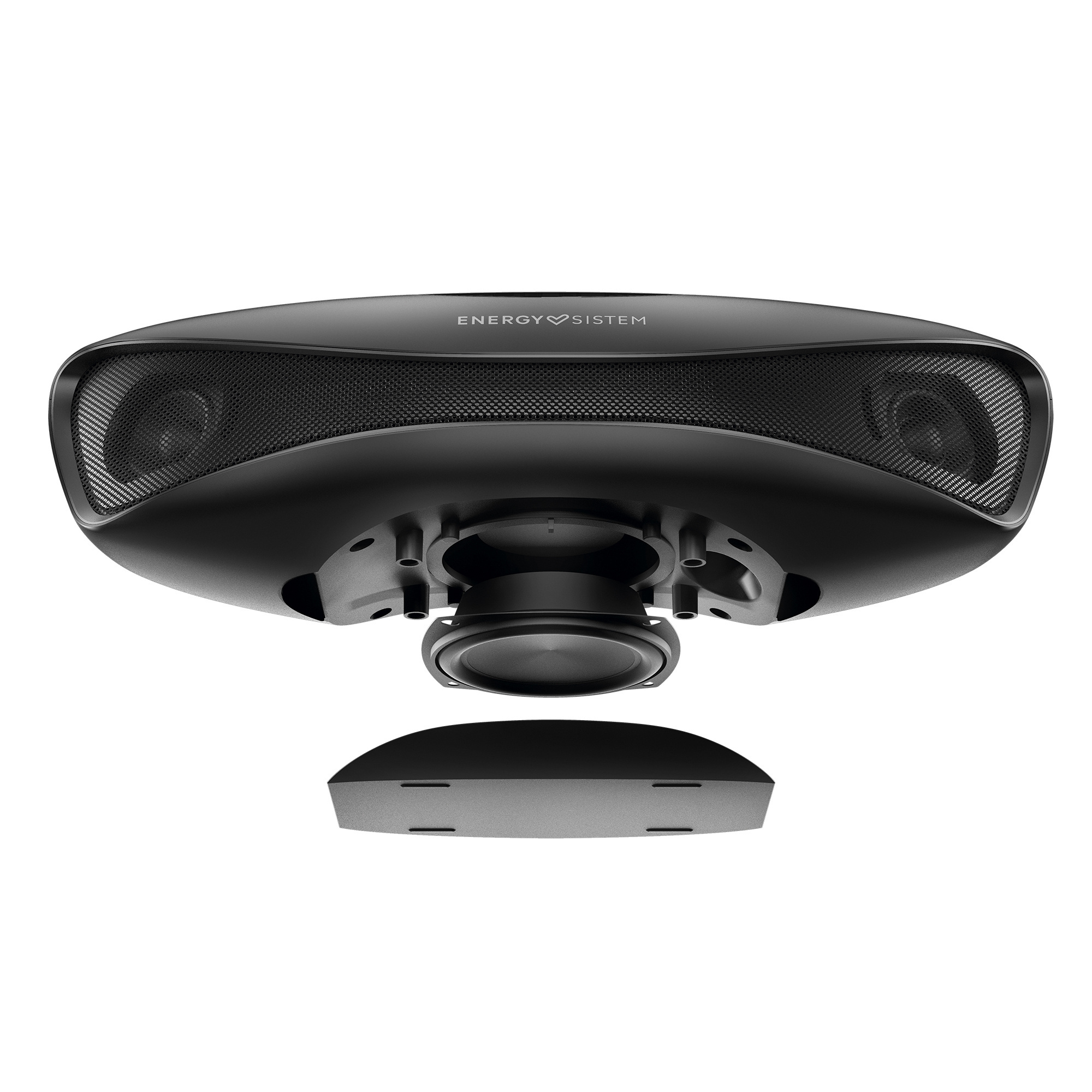 Altavoz ENERGY SISTEM negro, vista desmontada.
