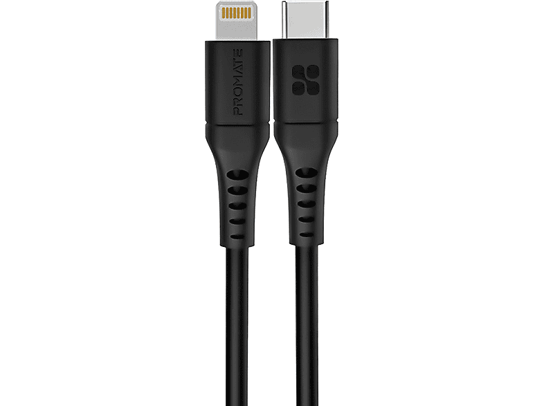 Cable USBC A Lightning Macho/Macho 3m PROMATE Powerlink300 Negro