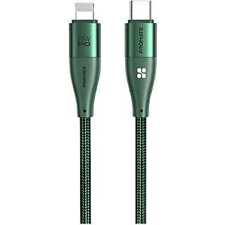 Cable USB a Lightning  1,2M  - iCord-PD20 PROMATE, Verde