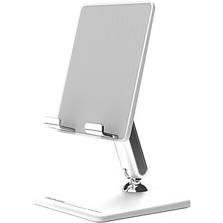Soporte para tablet  - Articview.White Universal Base Antideslizante Ergonómico Plegable para Smartphone iPhone12 Galaxy21 PROMATE, Blanco