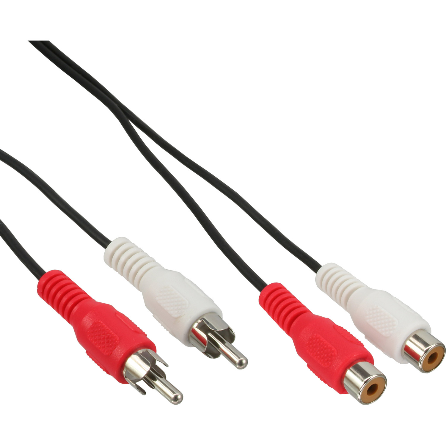 2x INLINE Kabel m InLine® / 2,5 Verlängerung, Cinch Cinch, Buchse, Cinch Video, / Stecker Audio /, 2,5m