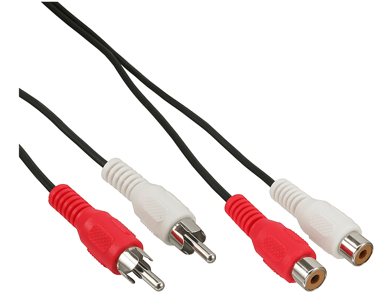 INLINE InLine® Buchse, / Video, 5 Stecker Cinch Audio m /, Kabel 5m Cinch / 2x Cinch, Verlängerung