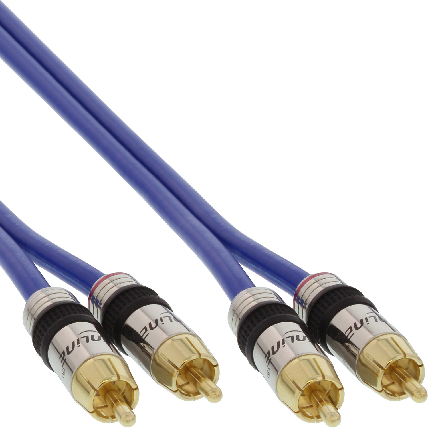 INLINE InLine® Cinch Kabel 1 PREMIUM, /, 2x vergoldete Video, Stecker AUDIO, Stecker, Audio Cinch / m