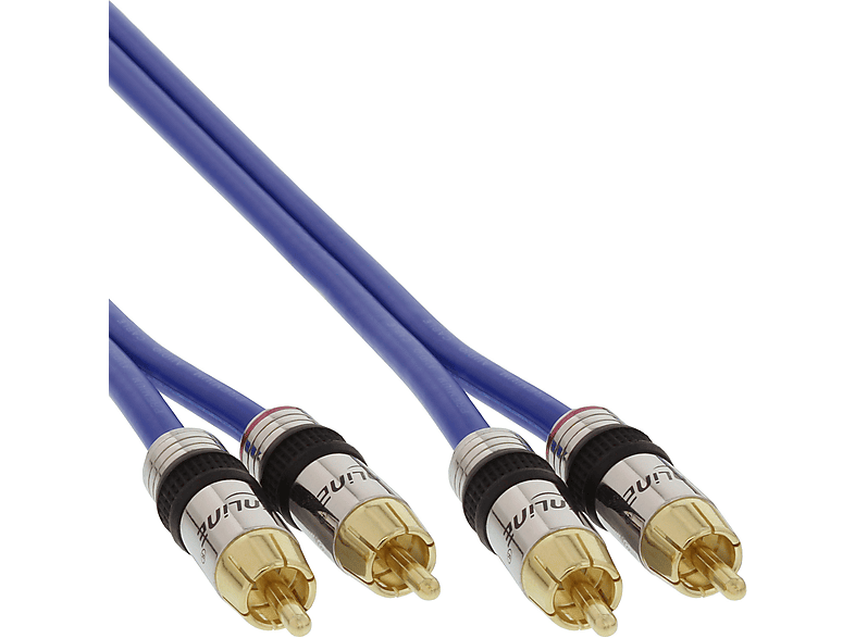 INLINE InLine® Cinch Kabel AUDIO, PREMIUM, vergoldete Stecker, 2x Stecker /, Cinch Audio / Video, 15 m
