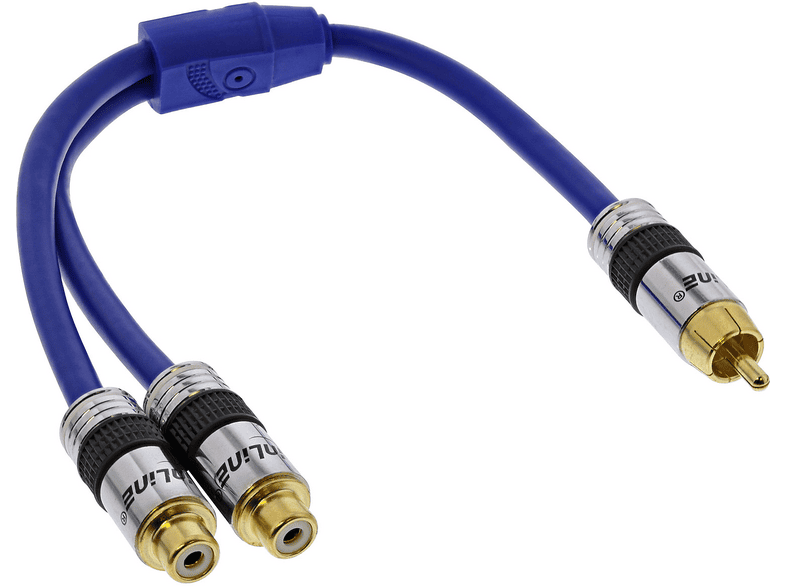 InLine Cinch Audiokabel, 2x Cinch Stecker/Stecker, 15 Meter | Schwarz, Standardqualität