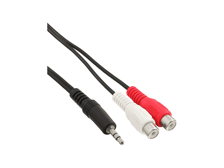 InLine Cinch-Y-Kabel, 0,2m – 1x Cinch Stecker Auf 2x Cinch Buchse, Für Audio/Video-Splitting