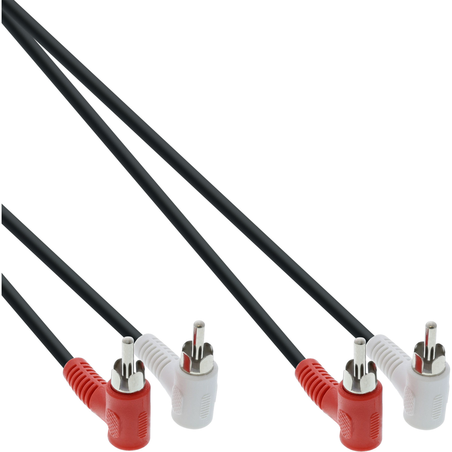 Audio, / 2x gewinkelt, 1,2 Kabel Kabel, m Stecker Audio Video, INLINE 1,2m Cinch Cinch InLine® / Cinch,