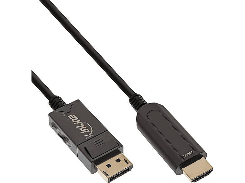 DisplayPort / InLine® DVI Kabel, HDMI HDMI AOC Konverter 4K/60Hz, zu INLINE Displayport zu schwarz, zu VGA /