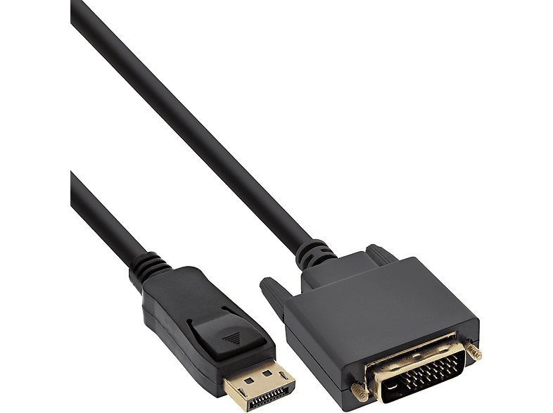 INLINE InLine® DisplayPort zu DVI / / Kabel, Kabel 1m DVI HDMI Displayport zu Konverter HDMI zu VGA schwarz