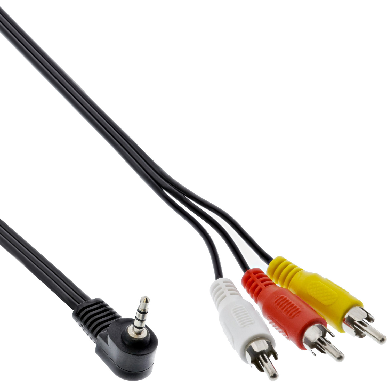 INLINE InLine® Audio/Video Kabel, 3,5mm für 4pol auf Cinch Video, 1,5m, 3x / Audio Stecker Cinch m 1,5