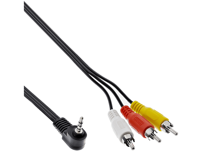 INLINE InLine® Audio/Video Kabel, 3,5mm 4pol Stecker auf 3x Cinch für 1,5m, Cinch Audio / Video, 1,5 m