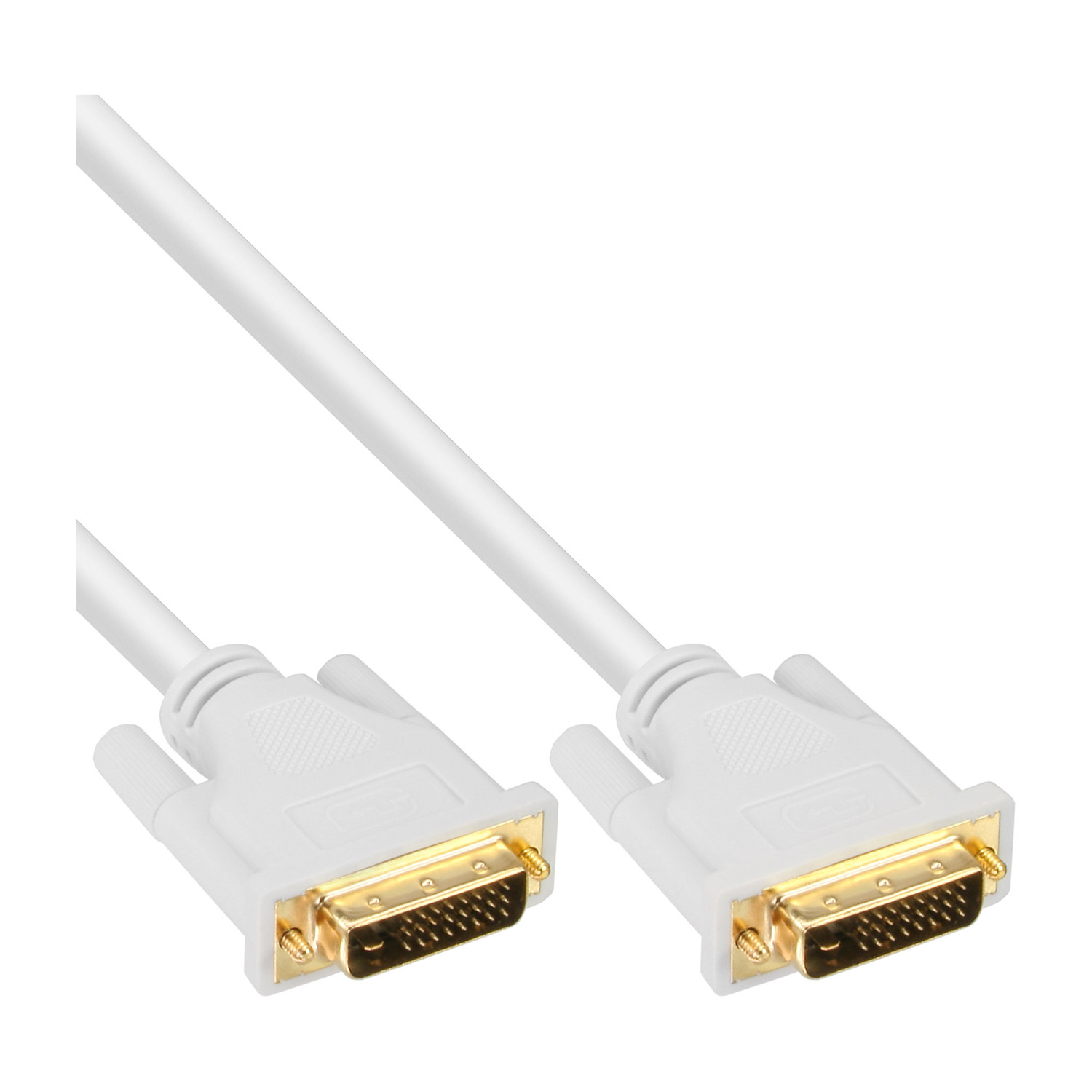 weiß Kabel, Link, Stecker INLINE digital Dual InLine® DVI-D / DVI, Stecker, 24+1 weiß