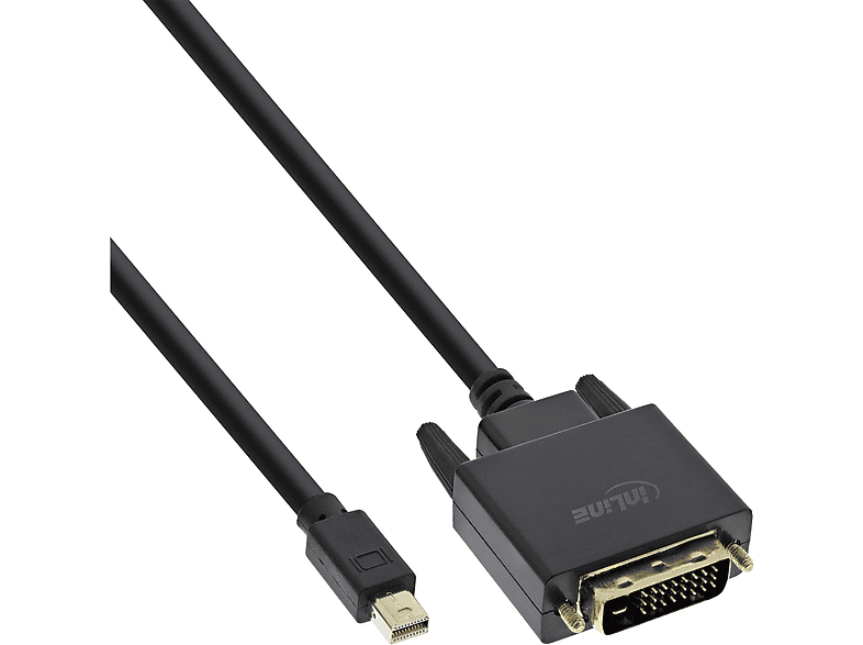 INLINE InLine® Mini DisplayPort zu / VGA auf 24+1 HDMI DVI Stecker zu Displayport zu DVI Kabel, DVI-D / 2m 