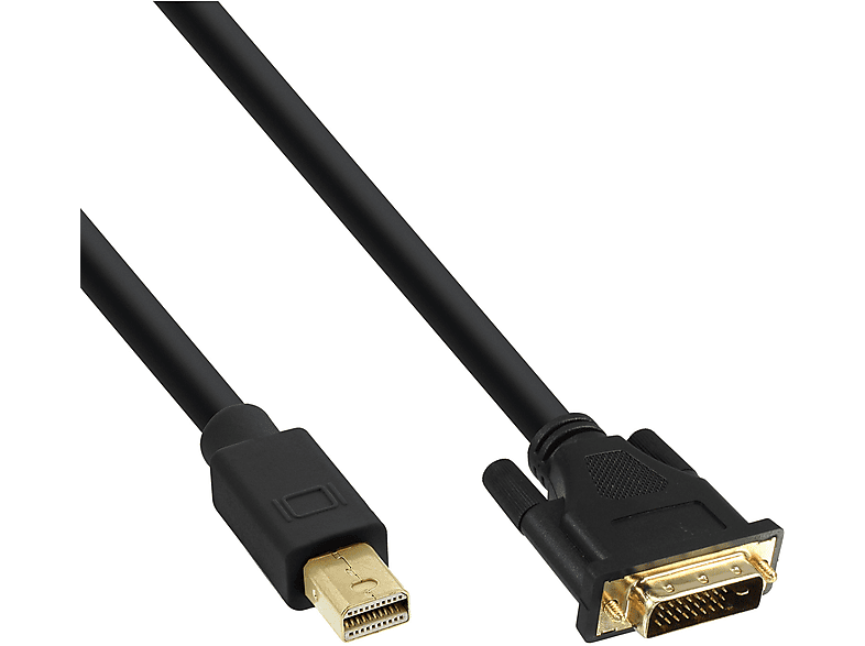 INLINE InLine® Mini DisplayPort zu DVI Kabel, Stecker auf DVI-D 24+1 3m zu / Displayport zu HDMI / VGA / DVI