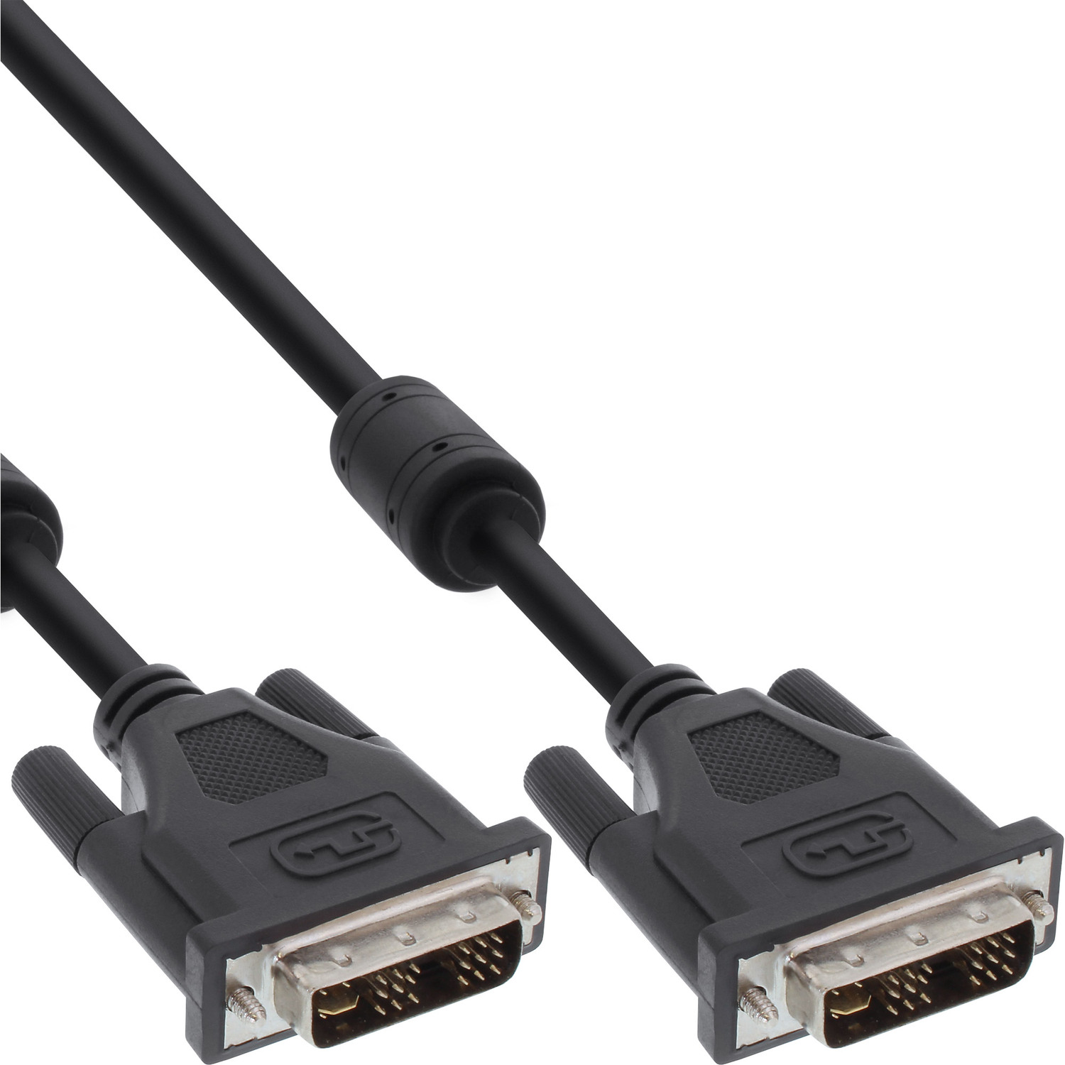 digital/analog, Stecker 18+5 schwarz DVI, Single INLINE Stecker, 2 InLine® Kabel, DVI-I /