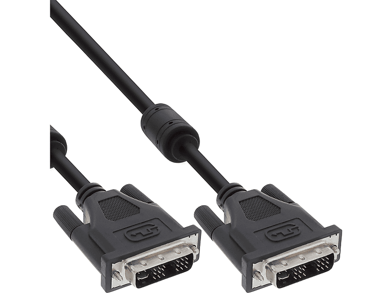 digital/analog, Stecker 18+5 schwarz DVI, Single INLINE Stecker, 2 InLine® Kabel, DVI-I /
