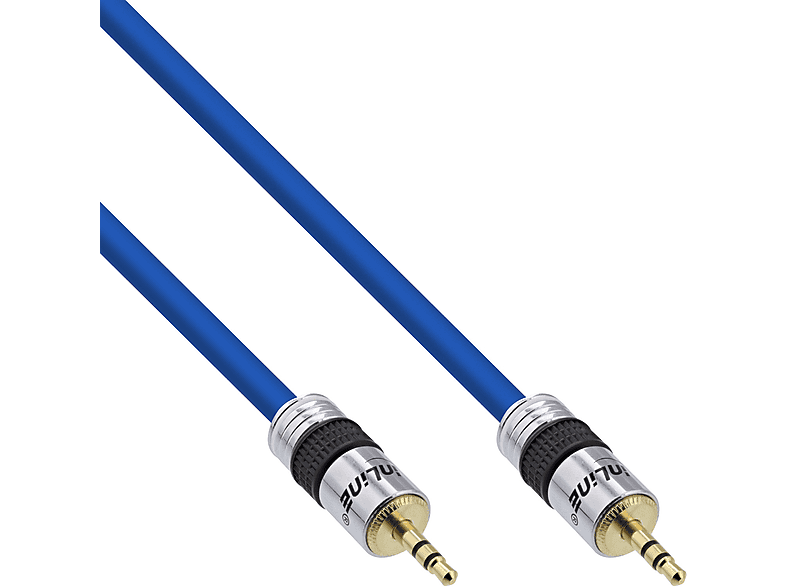 INLINE InLine® Klinken-Kabel PREMIUM, 3,5mm Stecker / Stecker, 5m Kabel zu, Klinke zu Klinke, 5 m