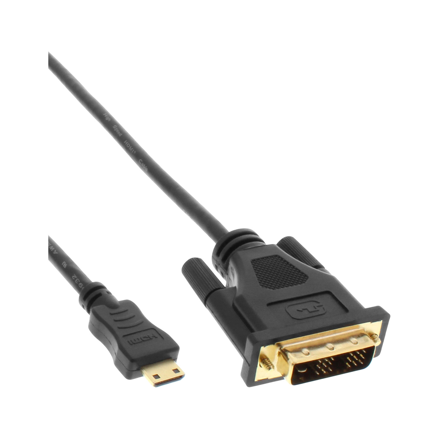 INLINE InLine® zu verg. zu 3m DVI 18+1, Mini-HDMI C HDMI HDMI Stecker DVI Kabel