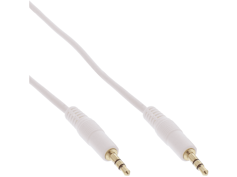 INLINE InLine® Klinke Kabel, 3,5mm Stecker / Stecker, Stereo, weiß / gold,, Klinke zu Klinke, 3 m