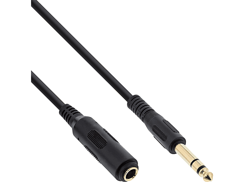 zu / Buchse, INLINE Stecker 1 6,3mm m zu, 1m InLine® Kopfhörerverlängerung, Klinke, Klinke Klinke